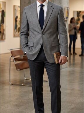 Pronto Uomo Gray Blazer - Size 49S